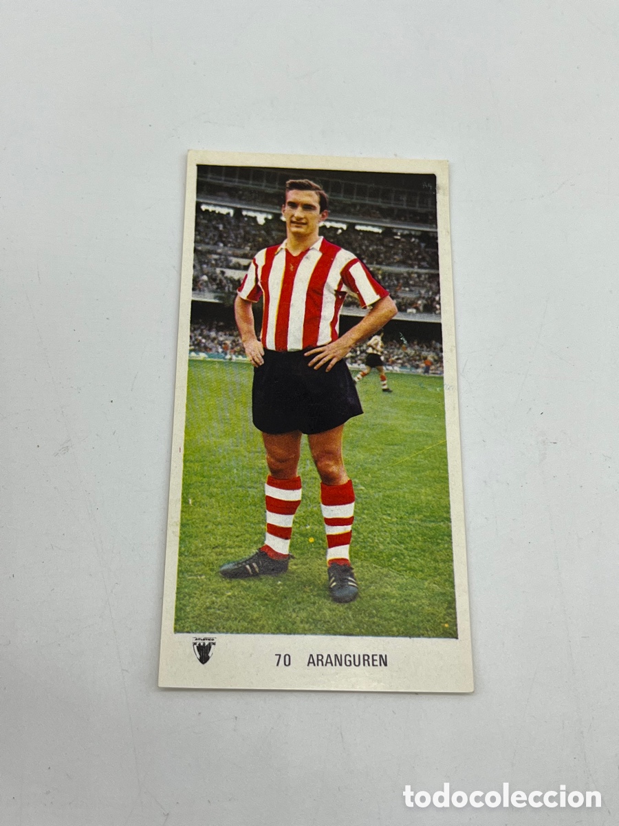 Collectionnisme Cartes &agrave; collectionner anciennes: Araguren n&ordm; 70 Bilbao Ed. Ruiz Romero liga 1971 1972 71 72 cromo despegado