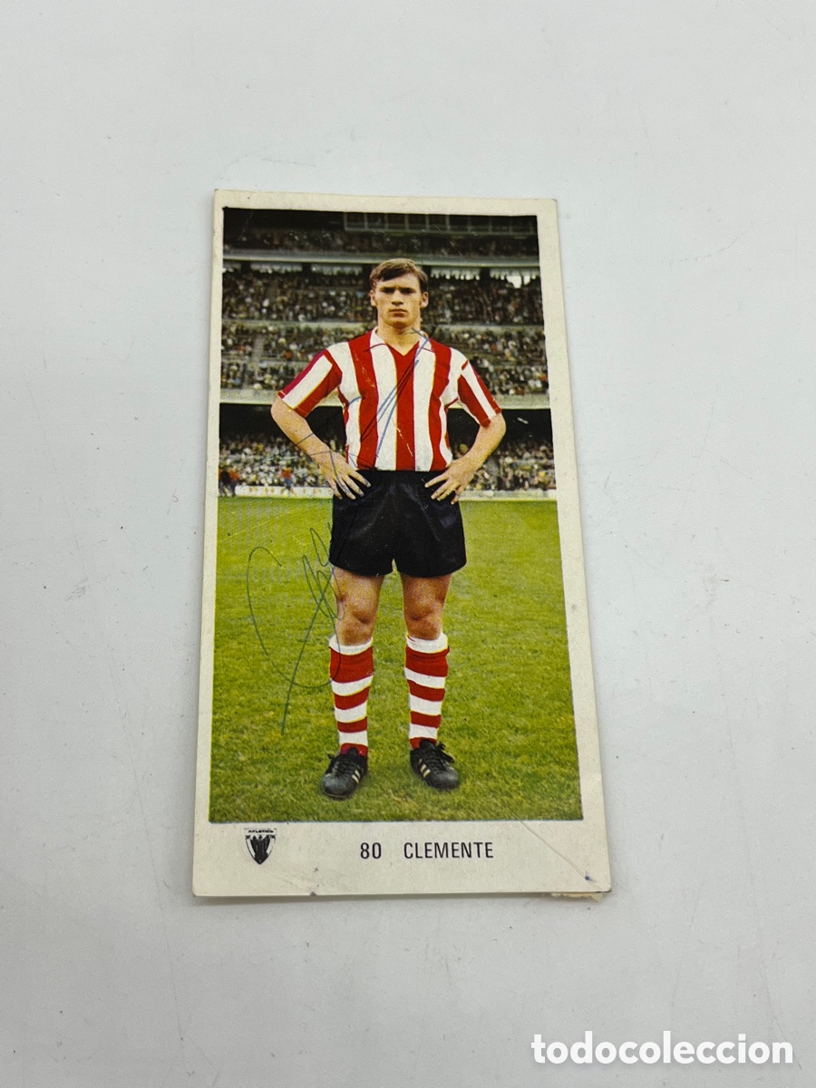 Coleccionismo Cromos antiguos: CROMO FIRMADO Clemente n&ordm; 80 Bilbao Ed. Ruiz Romero liga 1971 1972 71 72 cromo despegado