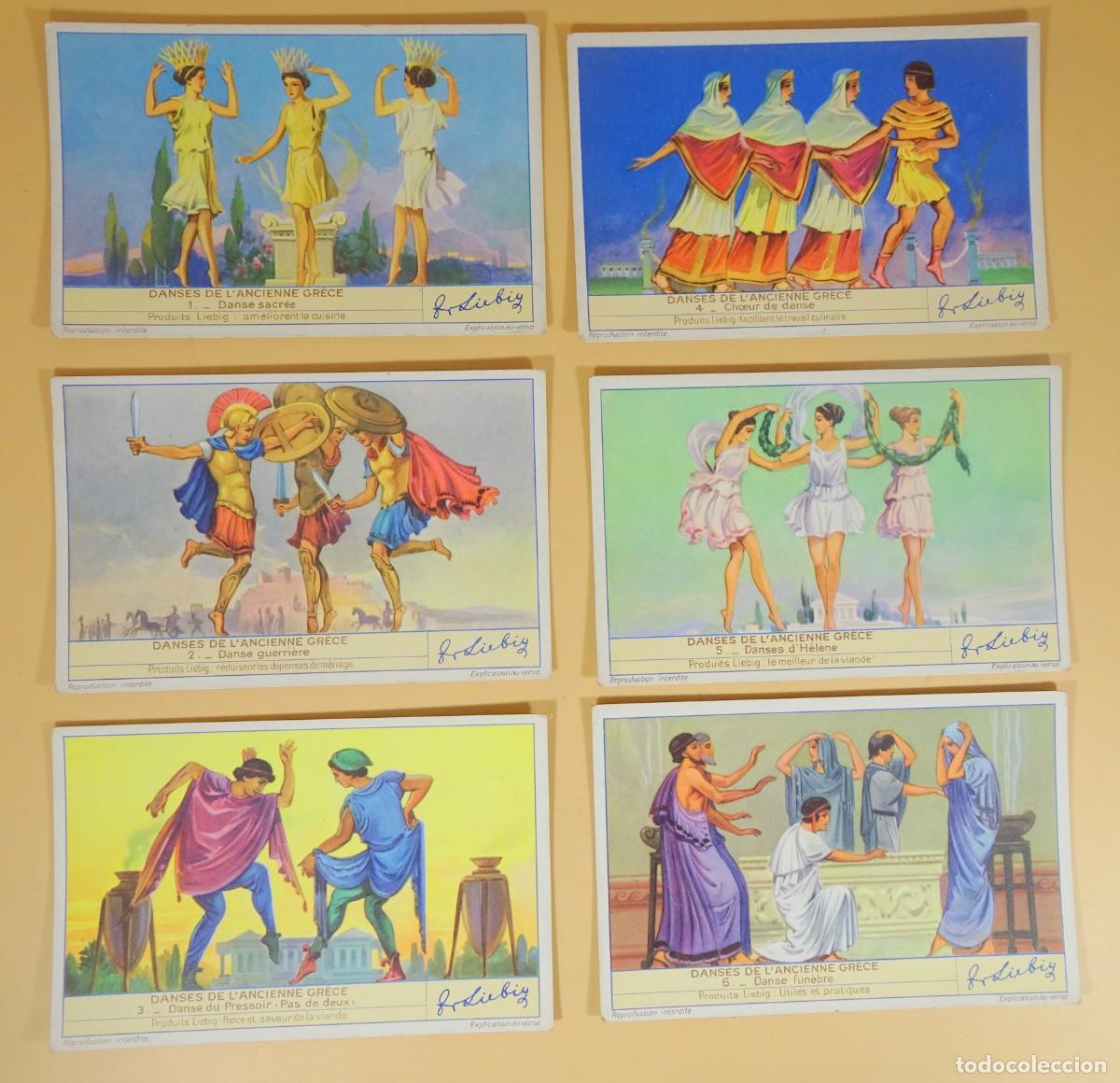 Colecionismo Cromos antigos: ANTIGUOS CROMOS LIEBIG SERIE DE 6, DANSES DE L&acute;ANCIENNE GR&Egrave;CE, VER FOTOS