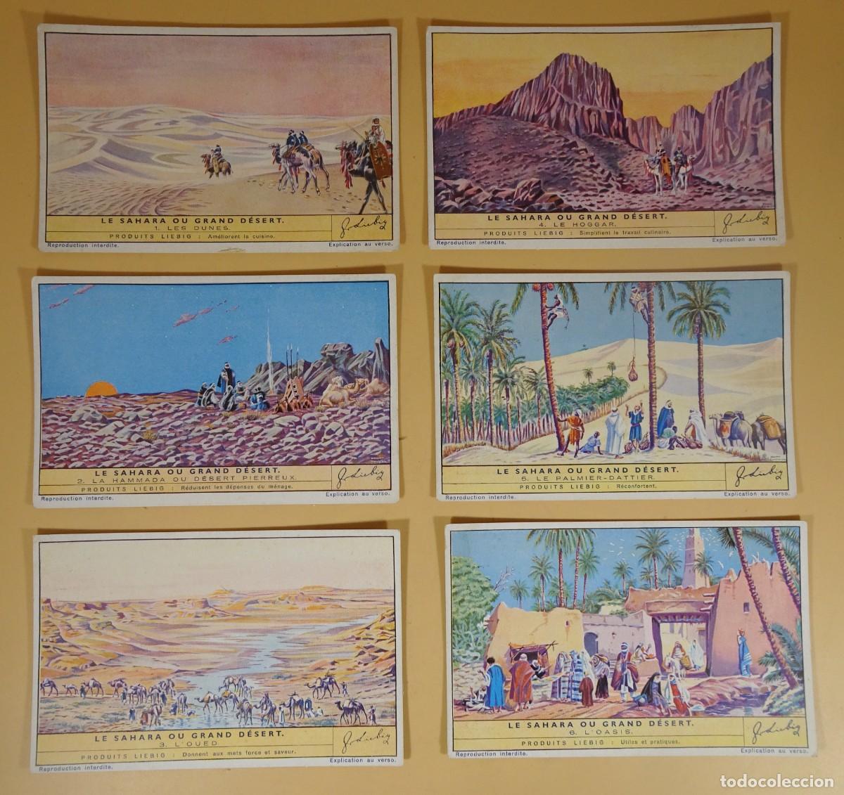 Sammeln alte Sammelbilder: ANTIGUOS CROMOS LIEBIG SERIE DE 6, LE SAHARA OU GRAND D&Eacute;SERT, EL GRAN DESIERTO DEL SAHARA, VER FOTOS