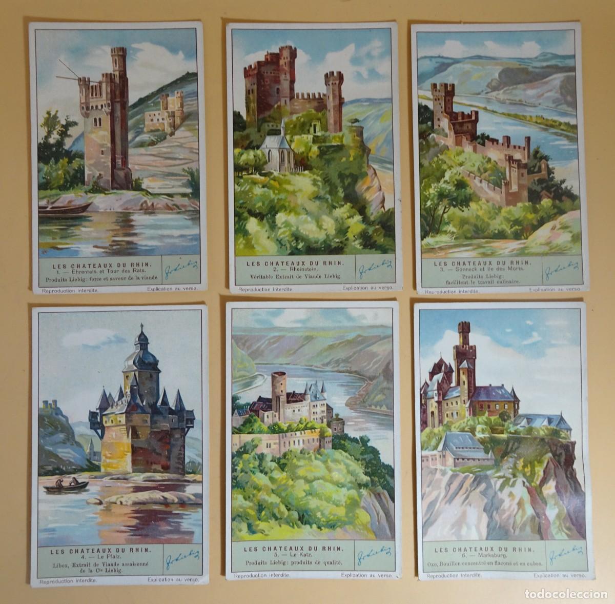 Sammeln alte Sammelbilder: ANTIGUOS CROMOS LIEBIG SERIE x6, LES CHATEAUX DU RHIN, LOS CASTILLOS DEL RIN, VER FOTOS