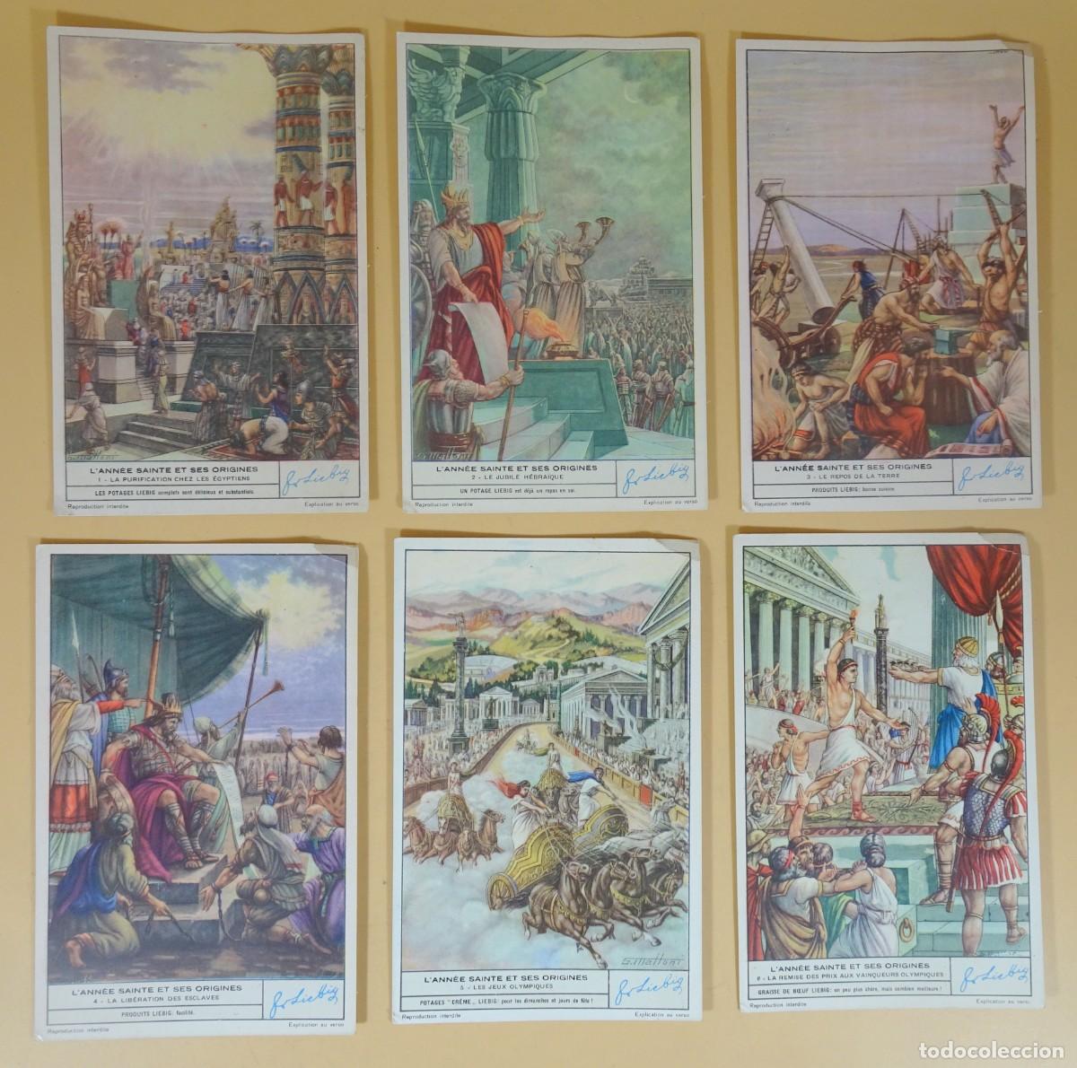Sammeln alte Sammelbilder: ANTIGUOS CROMOS LIEBIG SERIE x6, L&acute;ANN&Eacute;E SAINTE ET SES ORIGINES, VER FOTOS