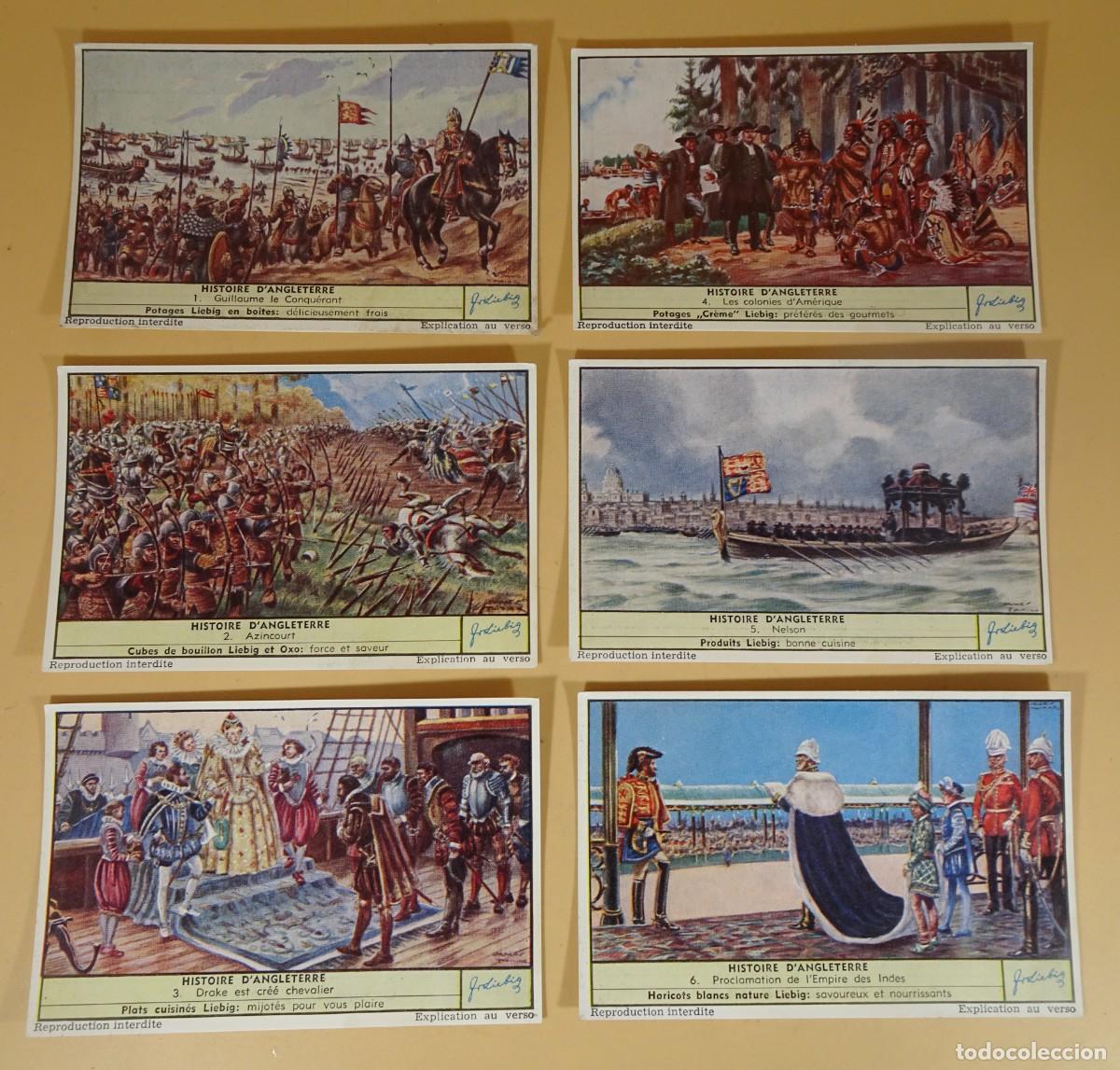 Sammeln alte Sammelbilder: ANTIGUOS CROMOS LIEBIG SERIE x6, HISTOIRE D&acute;ANGLETERRE , VER FOTOS