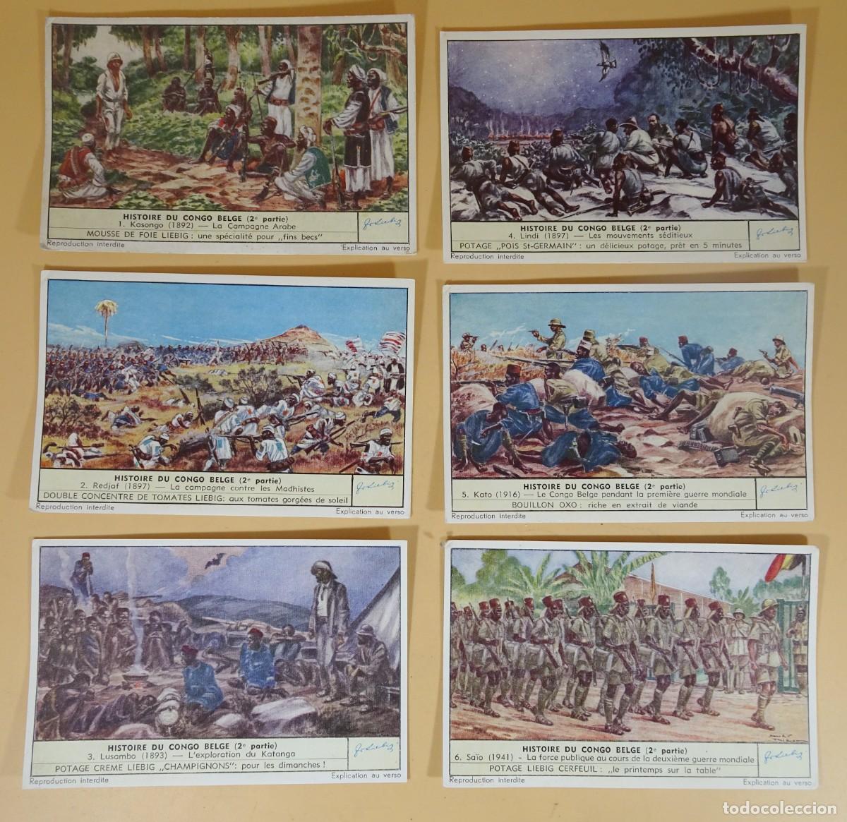 Collectable Antique Stickers: ANTIGUOS CROMOS LIEBIG SERIE x6, HISTOIRE DU CONGO BELGE 2&ordf; PARTIE , VER FOTOS