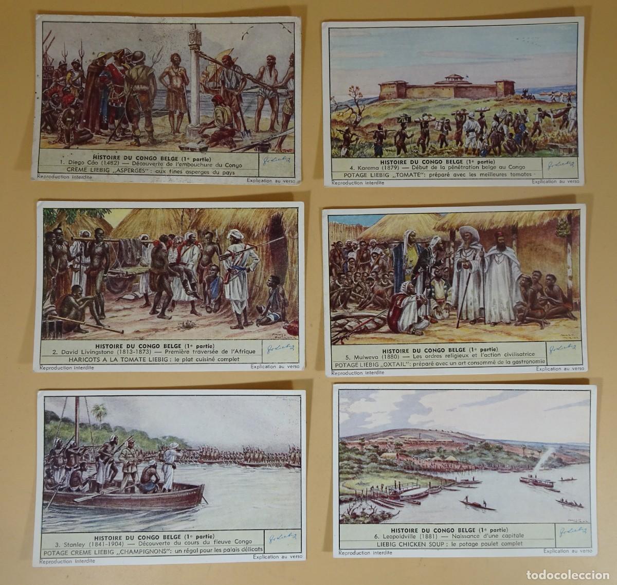 Collectable Antique Stickers: ANTIGUOS CROMOS LIEBIG SERIE x6, HISTOIRE DU CONGO BELGE 1&ordf; PARTIE , VER FOTOS