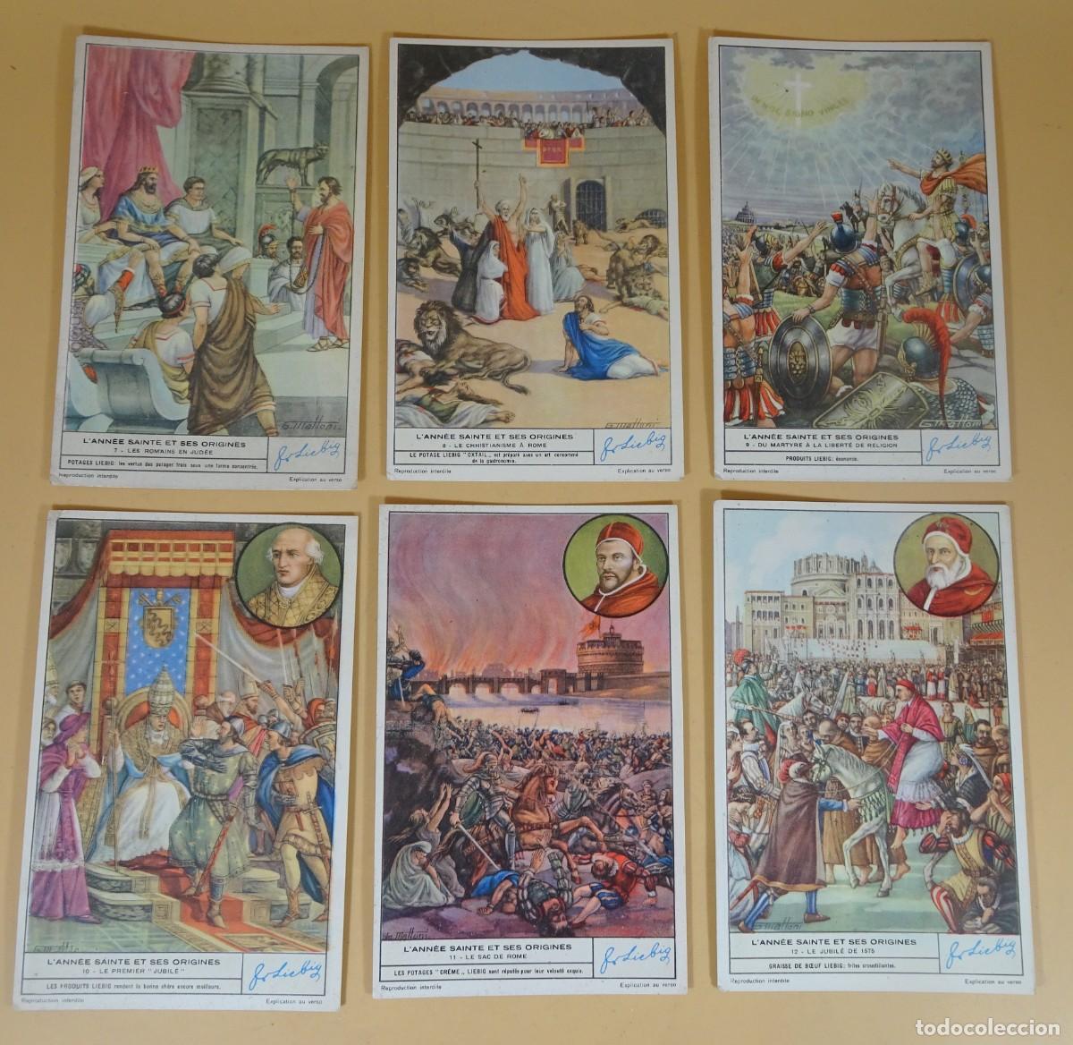 Collectionnisme Cartes &agrave; collectionner anciennes: ANTIGUOS CROMOS LIEBIG SERIE x6 , L&Aacute;NN&Eacute;E SAINTE ET SES ORIGINES , VER FOTOS