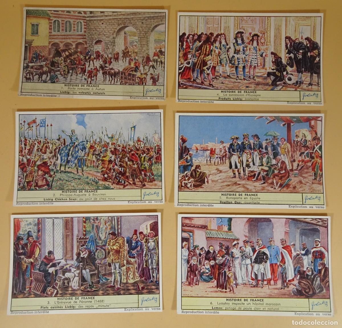 Colecionismo Cromos antigos: ANTIGUOS CROMOS LIEBIG SERIE x6 , HISTOIRE DE FRANCE , VER FOTOS