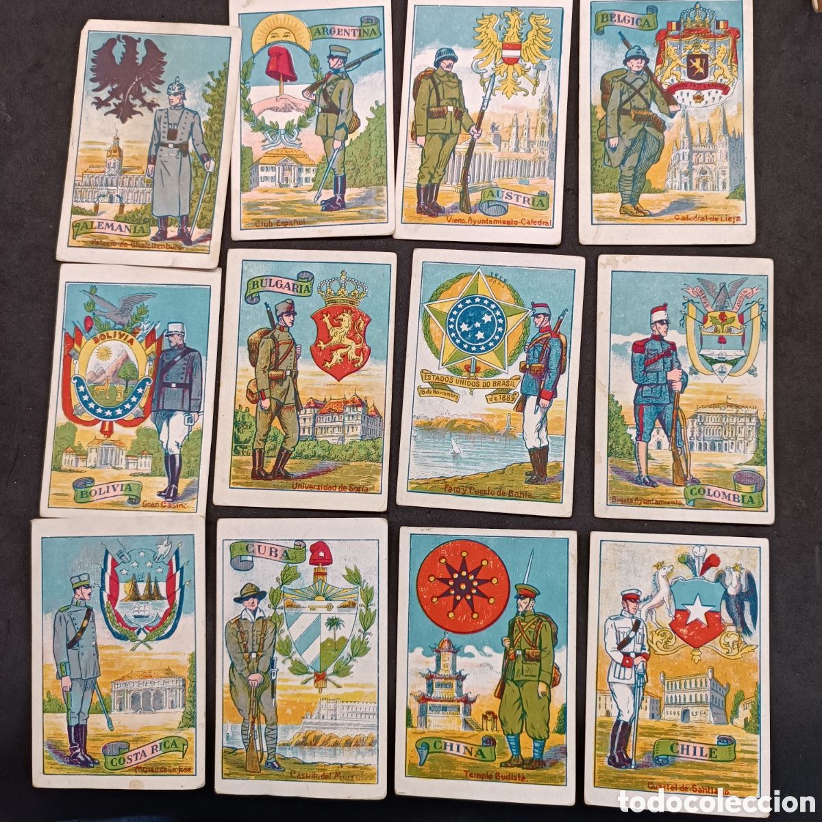 Coleccionismo cromos antiguos: Completa, escudos uniformes y edificios nacionales - Foto 2