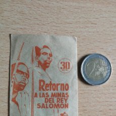 Coleccionismo Cromos antiguos: SOBRE CROMOS RETORNO A LAS MINAS DEL REY SALOMON - SIN ABRIR 1950. Lote 402484999