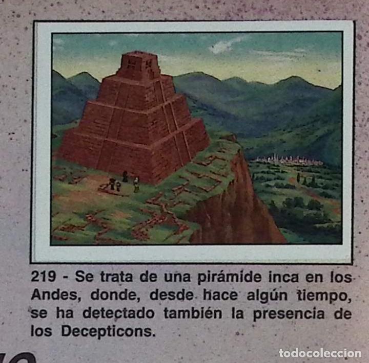 Coleccionismo cromos antiguos: transformers 1986 panini cromo recuperado 219 - Foto 1