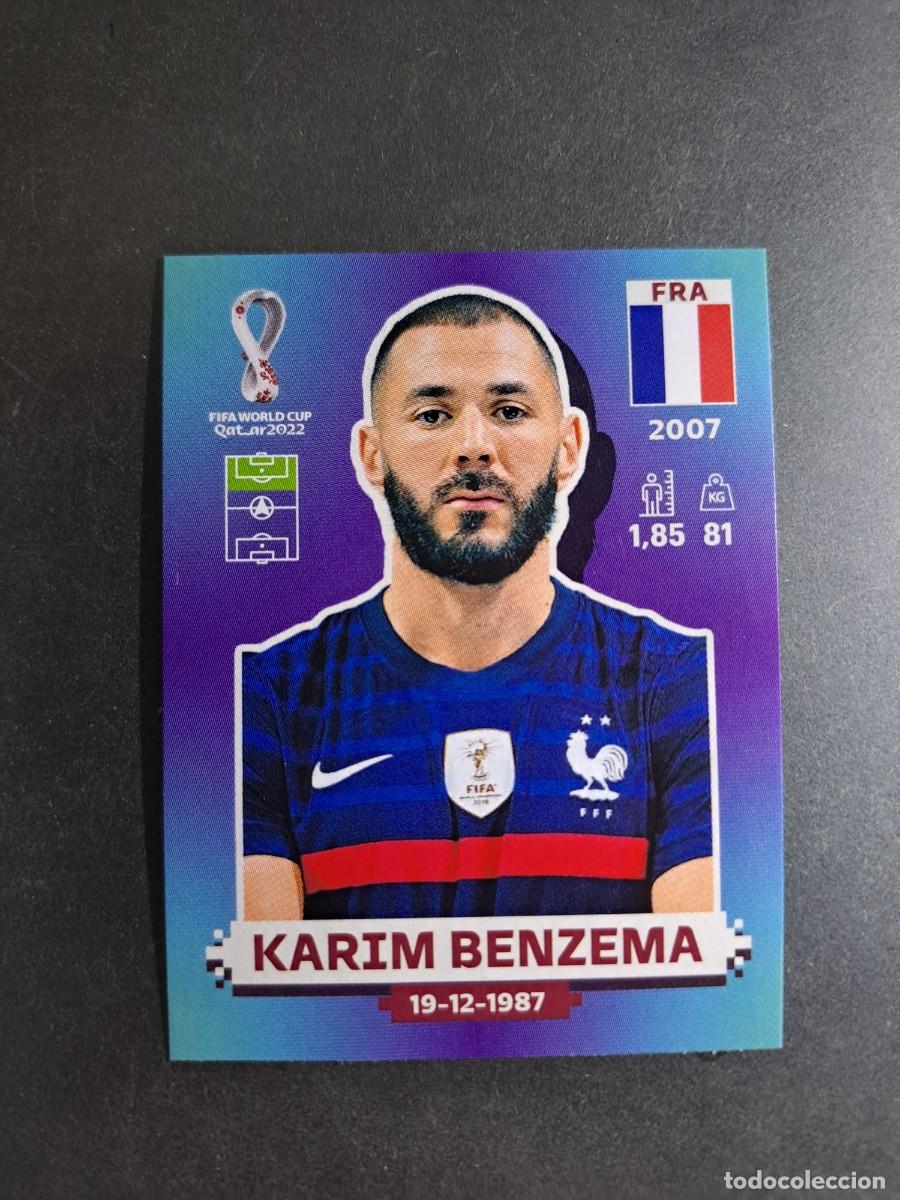 Coleccionismo Cromos antiguos: CROMO KARIM BENZEMA 16 FRA FRANCIA MUNDIAL FIFA WORLD CUP QATAR 2022 22 STICKER PANINI NUNCA PEGADO