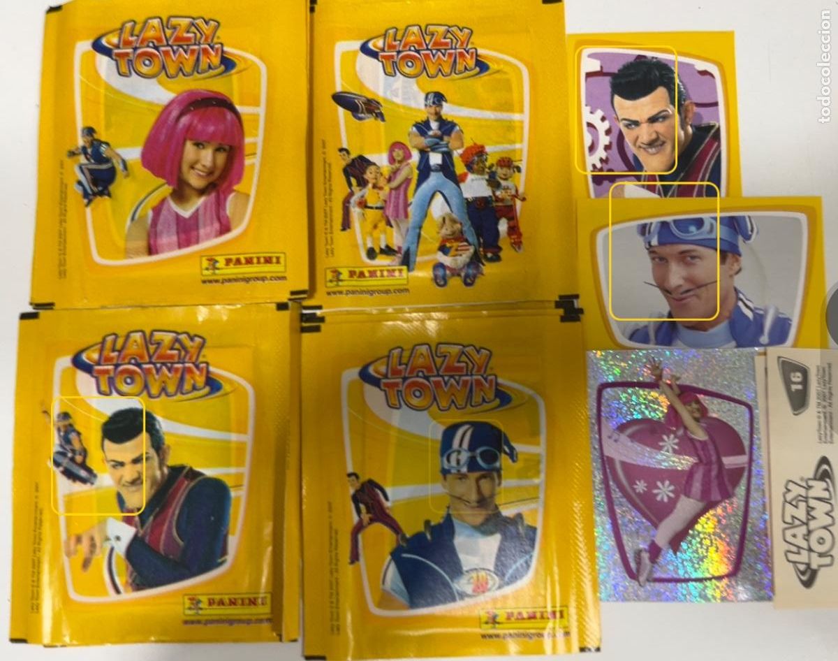Coleccionismo cromos antiguos: LAZY TOWN 4 SOBRES SIN ABRIR PANINI 2007 - Foto 1