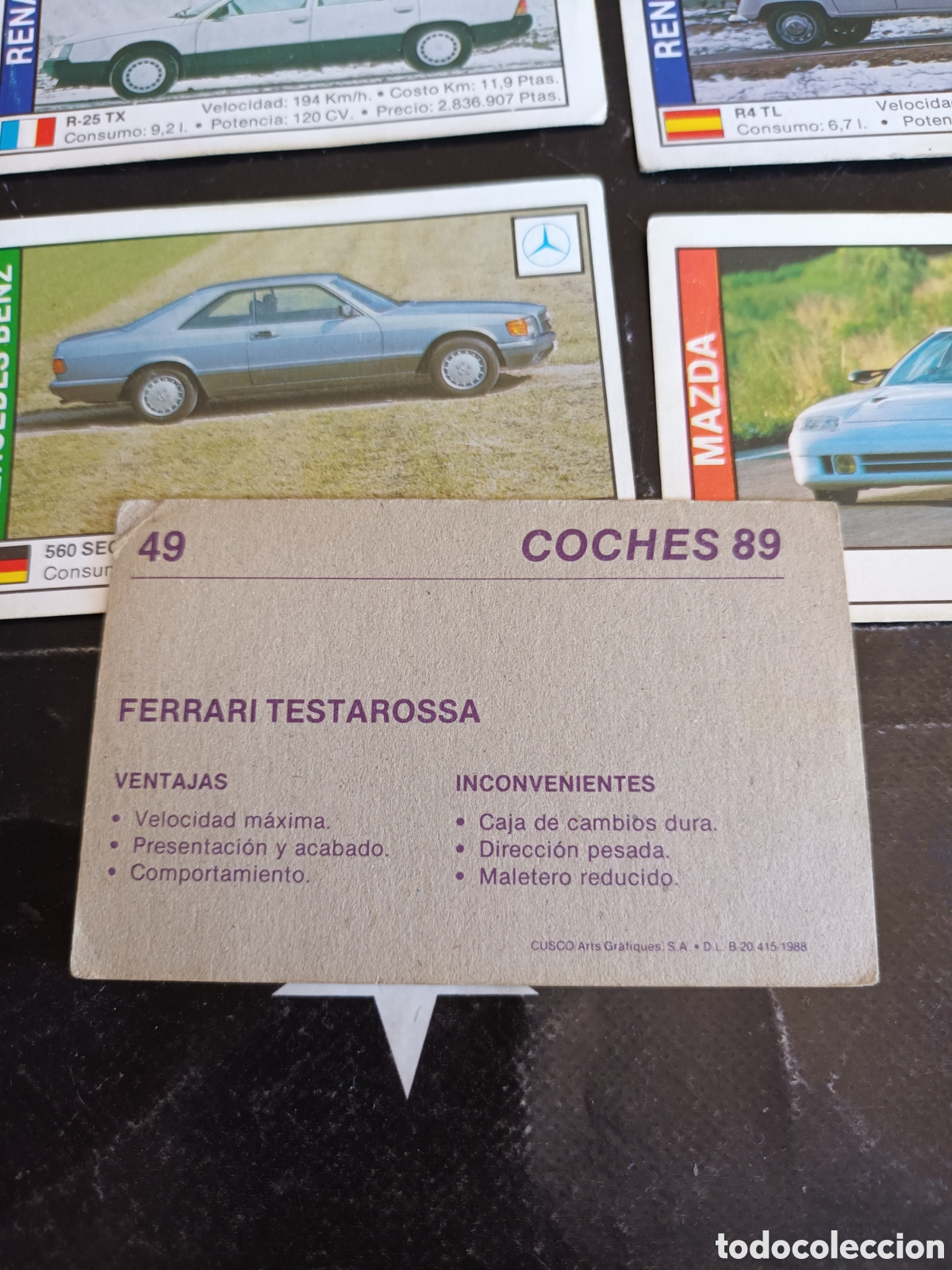 Coleccionismo cromos antiguos: LOTE DE 13 CROMOS DE LA COLECCI&Oacute;N COCHES 89. - Foto 2