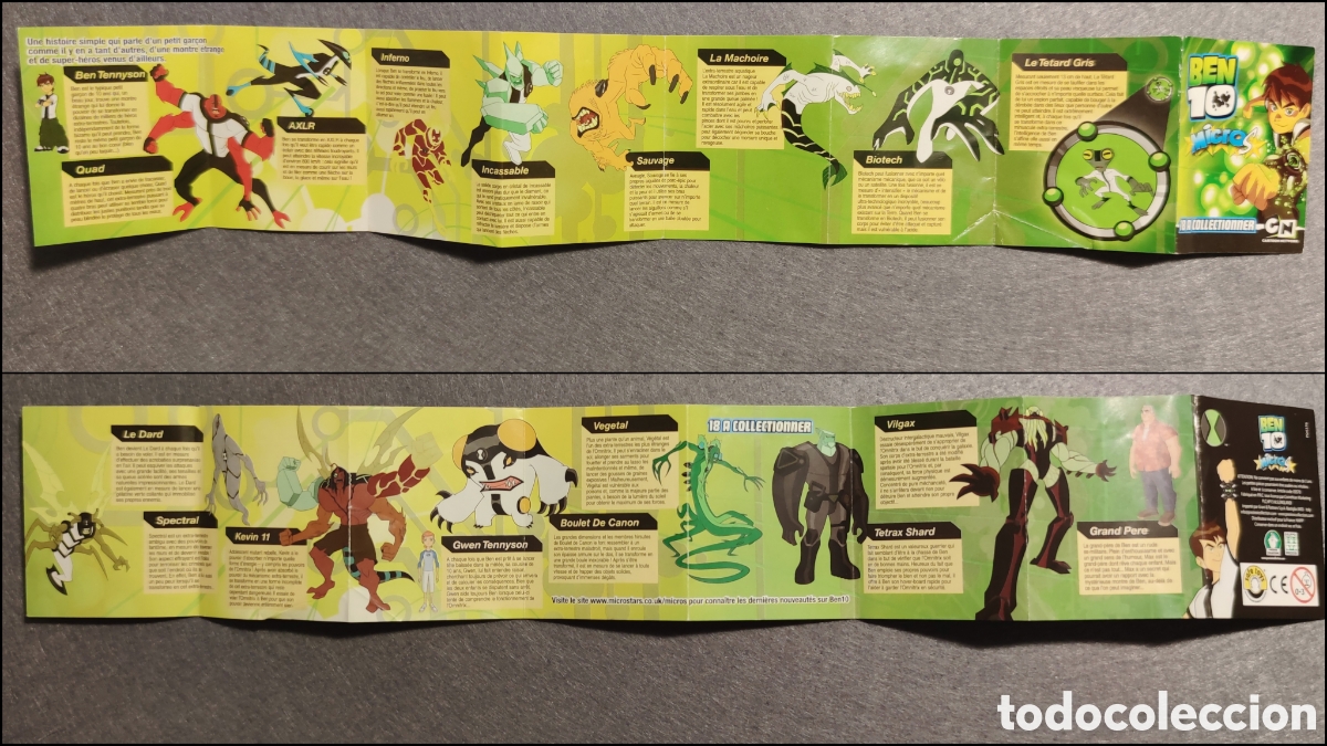 Coleccionismo cromos antiguos: BEN 10 MICROS WORLD cat&aacute;logo - Foto 4