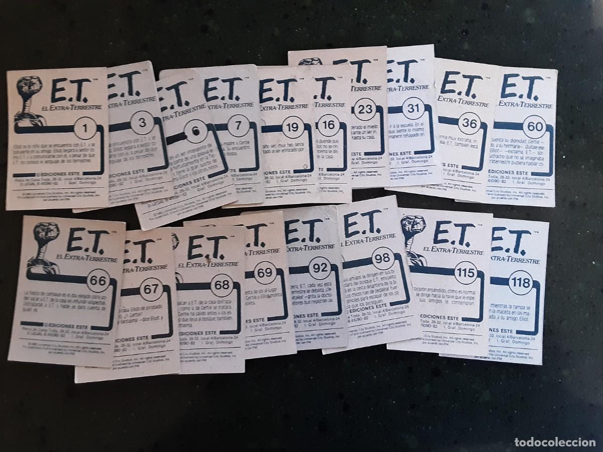 Coleccionismo cromos antiguos: Lote de 18 cromos E.T. el extra-terrestre, SIN PEGAR - Foto 2