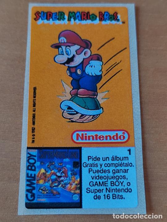 antiguo cromo pegatina nintendo. mario bros - Compra venta en todocoleccion