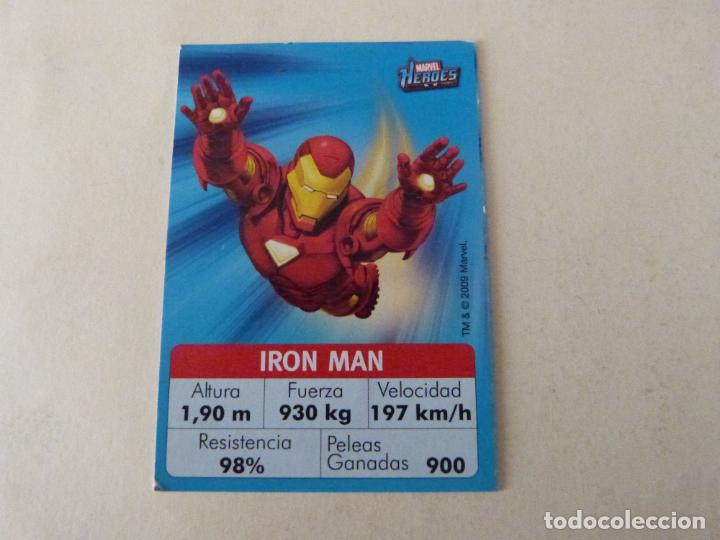 Coleccionismo Cromos antiguos: CROMO DE MARVEL HEROES IRON MAN A&Ntilde;O 2009 DEL ALBUM MARVEL HEROES DE CHUPA CHUPS