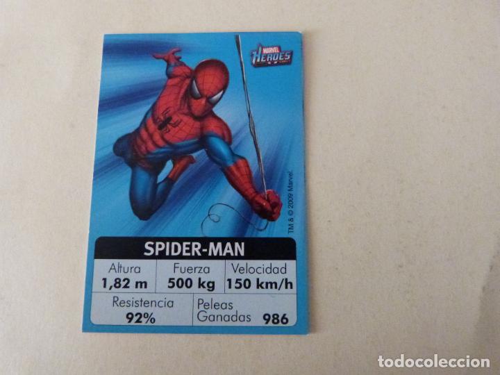 Coleccionismo Cromos antiguos: CROMO DE MARVEL HEROES SPIDER MAN A&Ntilde;O 2009 DEL ALBUM MARVEL HEROES DE CHUPA CHUPS
