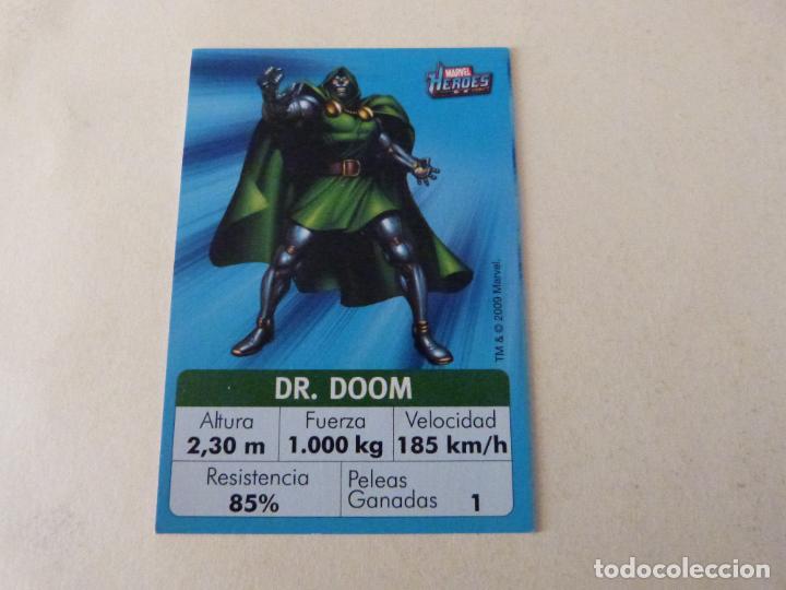 Coleccionismo Cromos antiguos: CROMO DE MARVEL HEROES DR DOOM A&Ntilde;O 2009 DEL ALBUM MARVEL HEROES DE CHUPA CHUPS