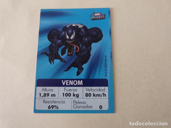 Coleccionismo Cromos antiguos: CROMO DE MARVEL HEROES VENOM A&Ntilde;O 2009 DEL ALBUM MARVEL HEROES DE CHUPA CHUPS