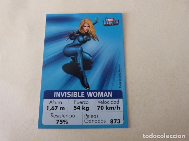 Coleccionismo Cromos antiguos: CROMO DE MARVEL HEROES MUJER INVISIBLE A&Ntilde;O 2009 DEL ALBUM MARVEL HEROES DE CHUPA CHUPS