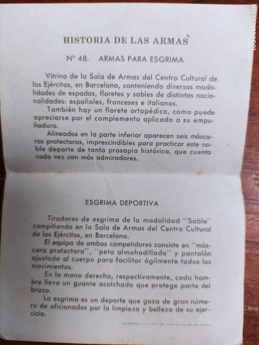 Coleccionismo cromos antiguos: Cromos: Historia de las armas. - Foto 3