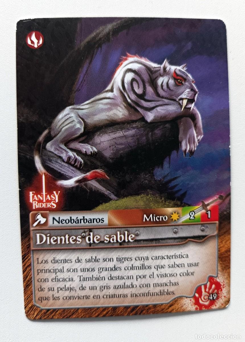 Coleccionismo cromos antiguos: CROMO FANTASY RIDERS - DIENTE DE SABLE - Foto 1