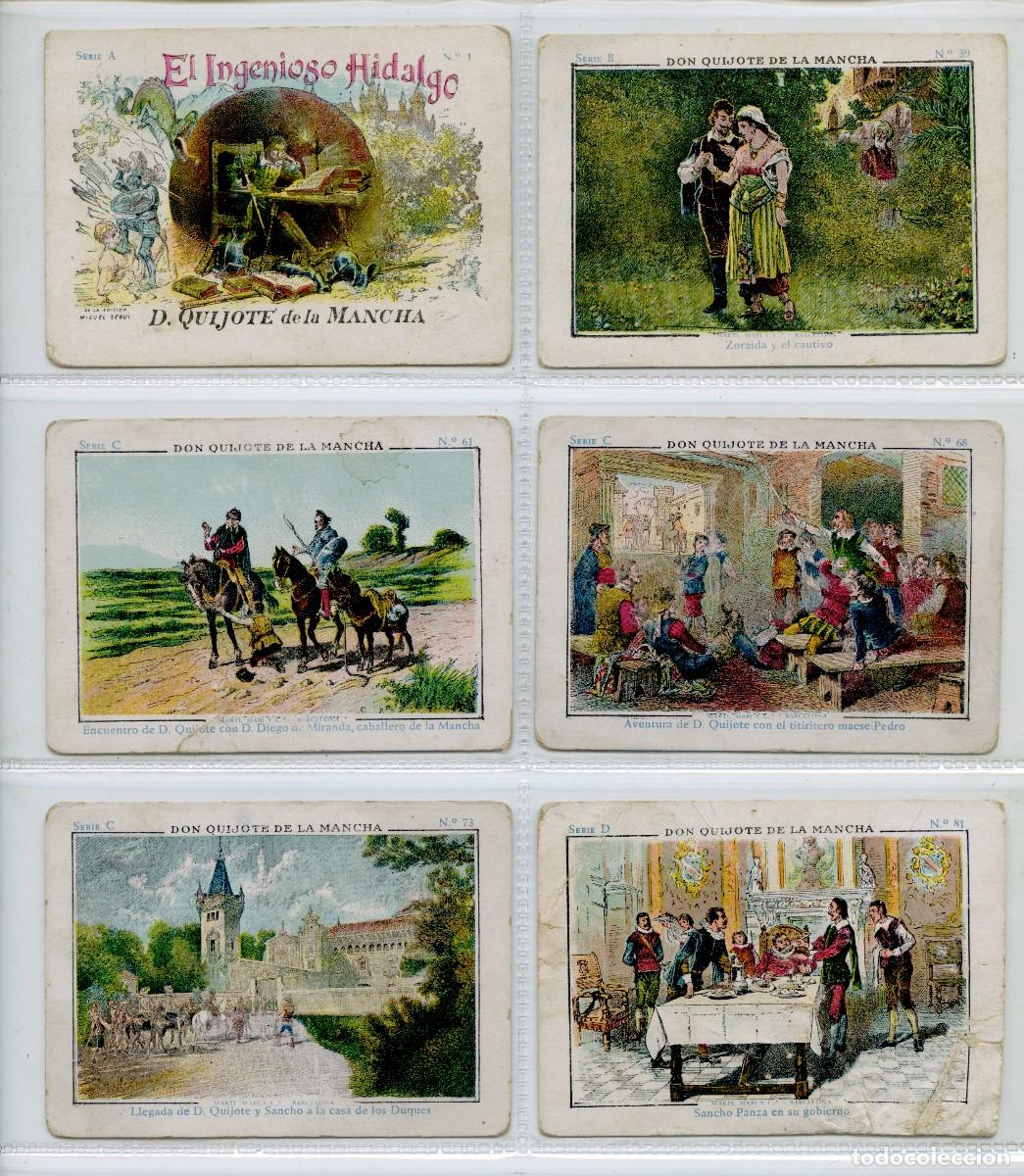Coleccionismo Cromos antiguos: CROMOS - LOTE 6 ANTIGUOS CROMOS &rdquo;EL INGENIOSO HIDALGO D. QUIJOTE DE LA MANCHA&rdquo;