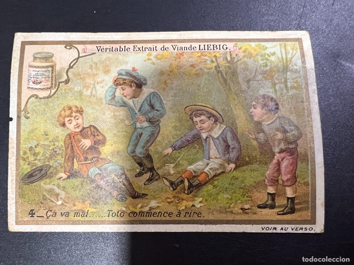 Collectionnisme Cartes &agrave; collectionner anciennes: CROMO LITOGR&Aacute;FICO VERITABLE EXTRAIT DE VIANDE LIEBIG.4.- &Ccedil;A VA MAL... TOTO COMMENCE A RIRE