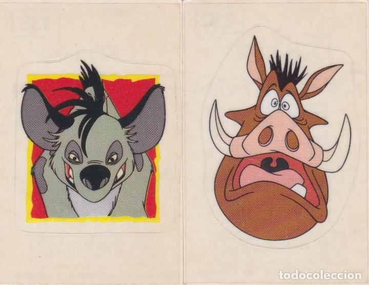 Coleccionismo cromos antiguos: 2 CROMOS PEGATINAS EL REY LEON (135,210) - Foto 1