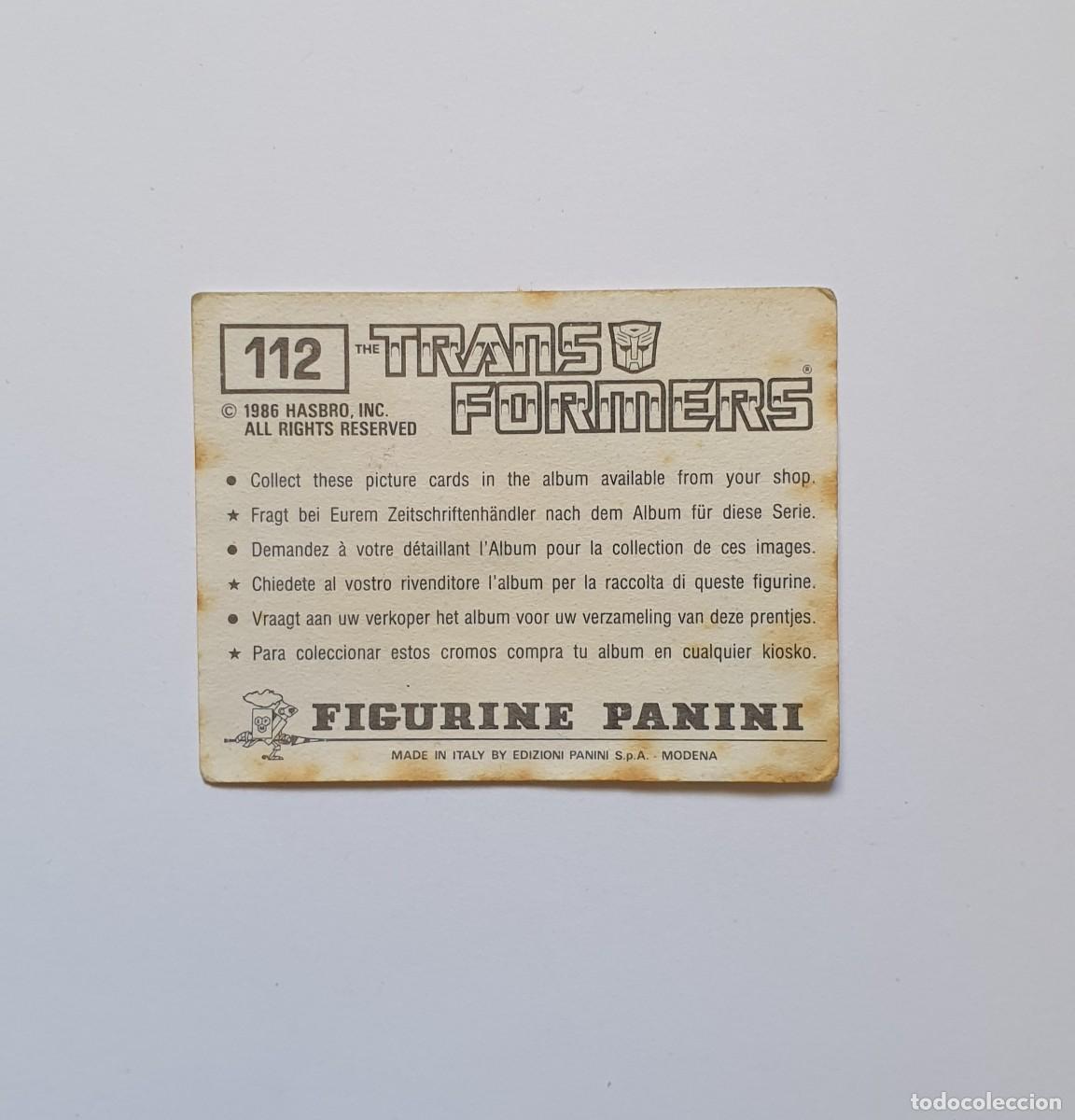 Coleccionismo cromos antiguos: CROMO TRANSFORMER 112 - Foto 2