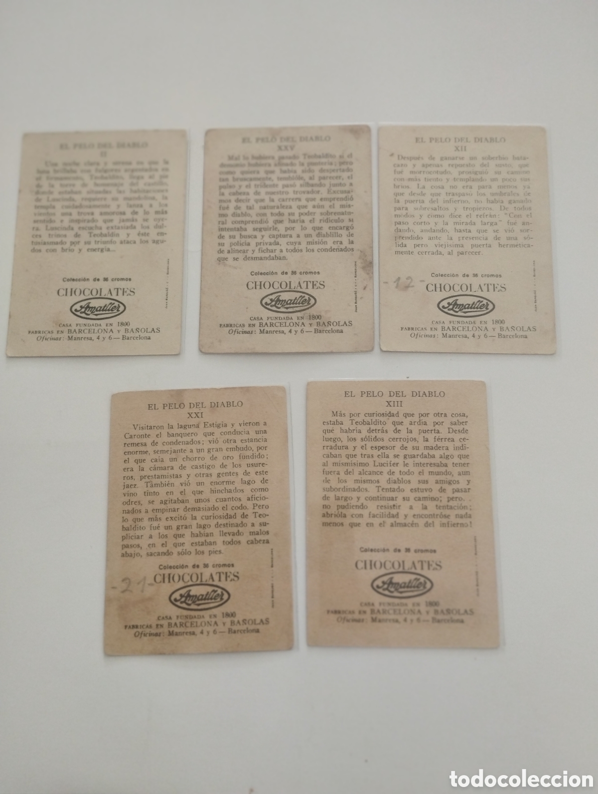 Coleccionismo cromos antiguos: El pelo del diablo, Ametller. - Foto 5