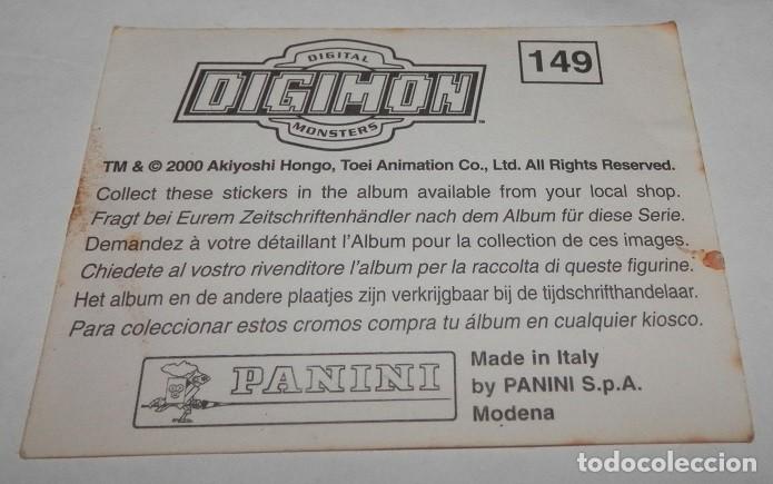Coleccionismo cromos antiguos: CROMO -DIGIMON PANINI-2000-N&ordm;149 - Foto 2