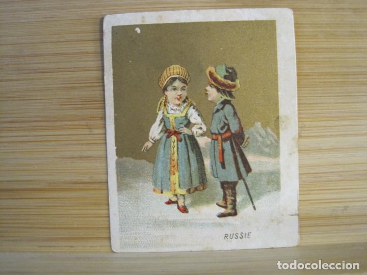 Coleccionismo Cromos antiguos: RUSIA-RUSSIE-NI&Ntilde;OS RUSOS CON TRAJES REGIONALES-CROMO ANTIGUO-COCOLATE AMATLLER-VER FOTOS-(103.008)