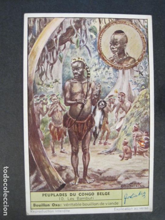 Coleccionismo cromos antiguos: CONGO BELGA-LES BAMBUTI-PUBLICIDAD LIEBIG-CROMO ANTIGUO-VER FOTOS-(103.125)