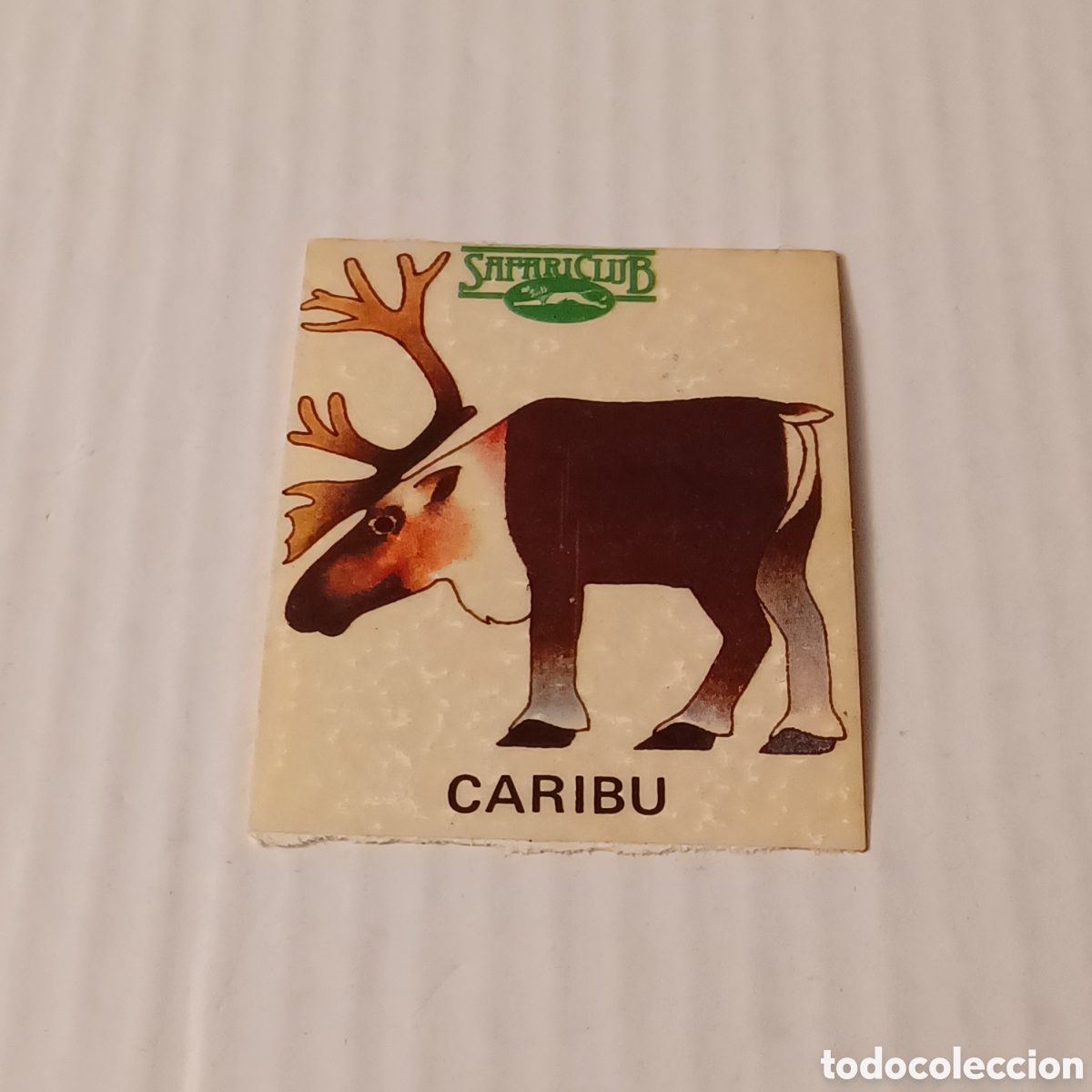 Coleccionismo Cromos antiguos: Cromo adhesivo a&ntilde;os 80 Club Safari LAa gran Quiniela del mundo animal Carib&uacute;