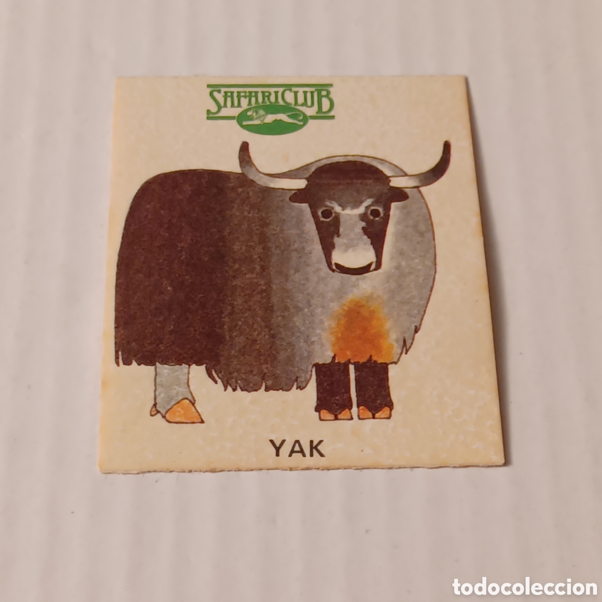 Coleccionismo Cromos antiguos: Cromo adhesivo a&ntilde;os 80 Club Safari LA Gran Quiniela del mundo animal Yak
