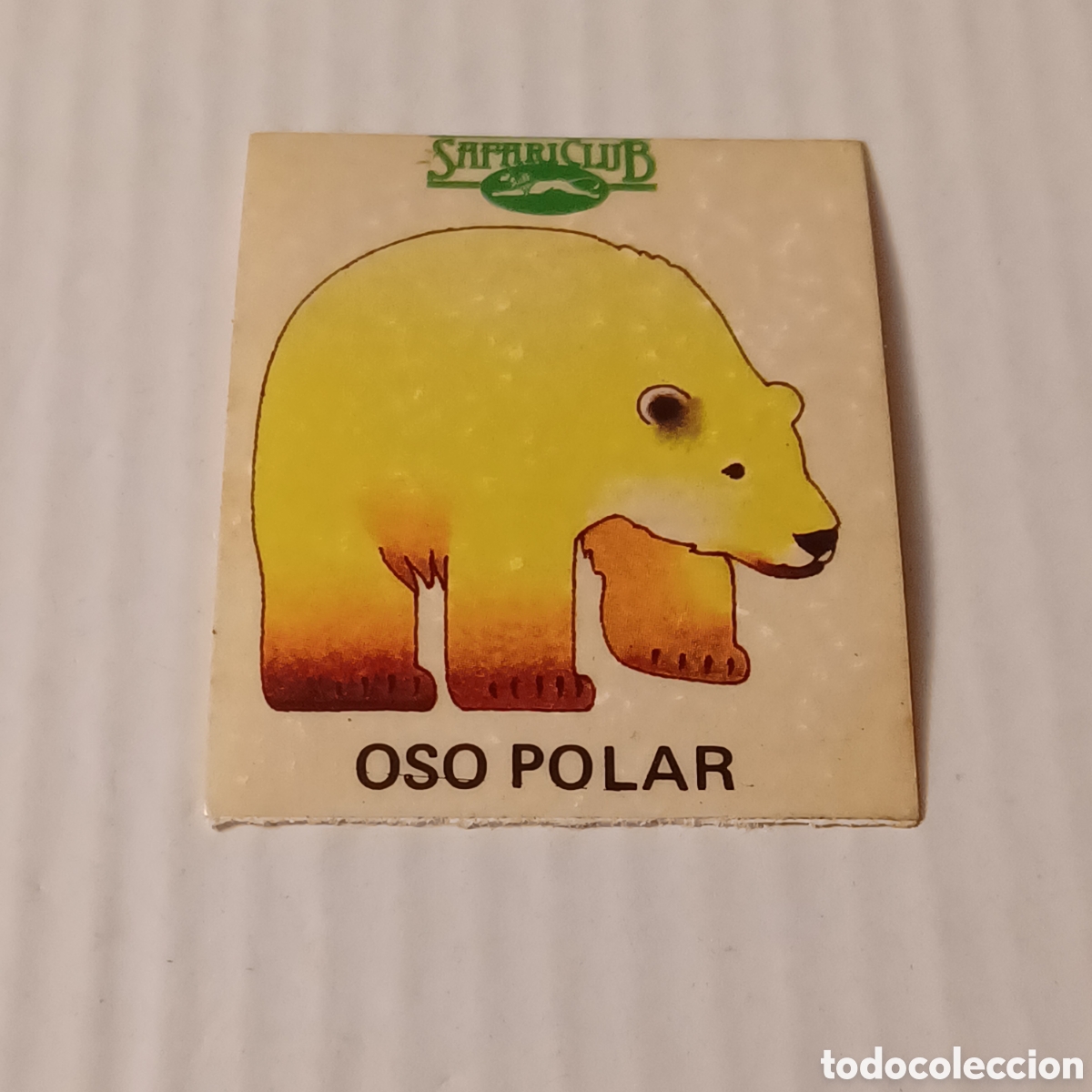 Coleccionismo Cromos antiguos: Cromo adhesivo a&ntilde;os 80 Club Safari LA Gran Quiniela del mundo animal Oso Polar