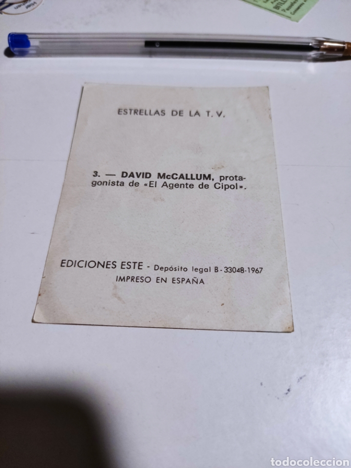 Coleccionismo cromos antiguos: Cromo cine David Mcgallum - Foto 2