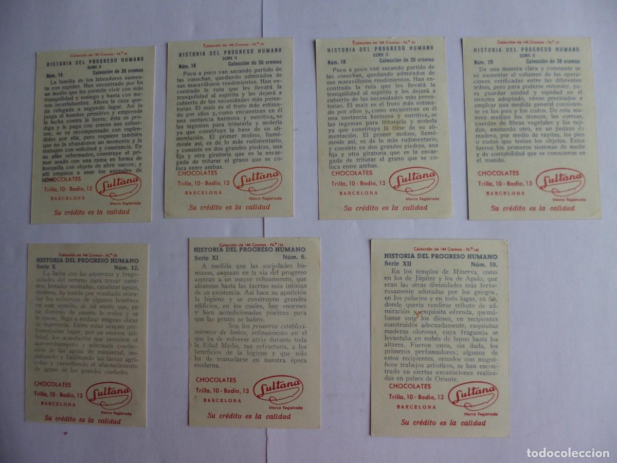 Coleccionismo cromos antiguos: Cromos. Historia del progreso humano. Chocolates Sultana. - Foto 3