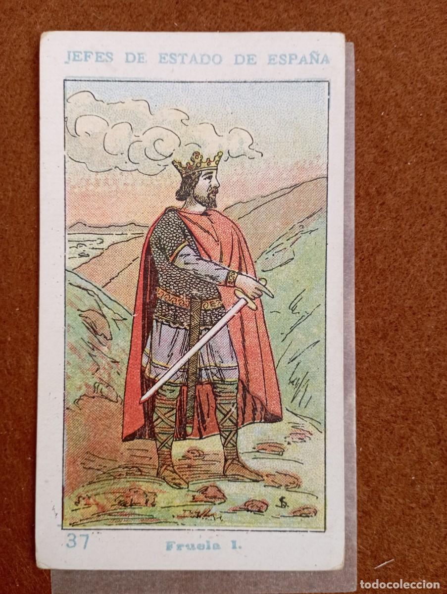 Colecionismo Cromos antigos: cromo n&uacute;mero 37 Fruela I de los reyes de Espa&ntilde;a. chocolates amatller. 13x7 cm