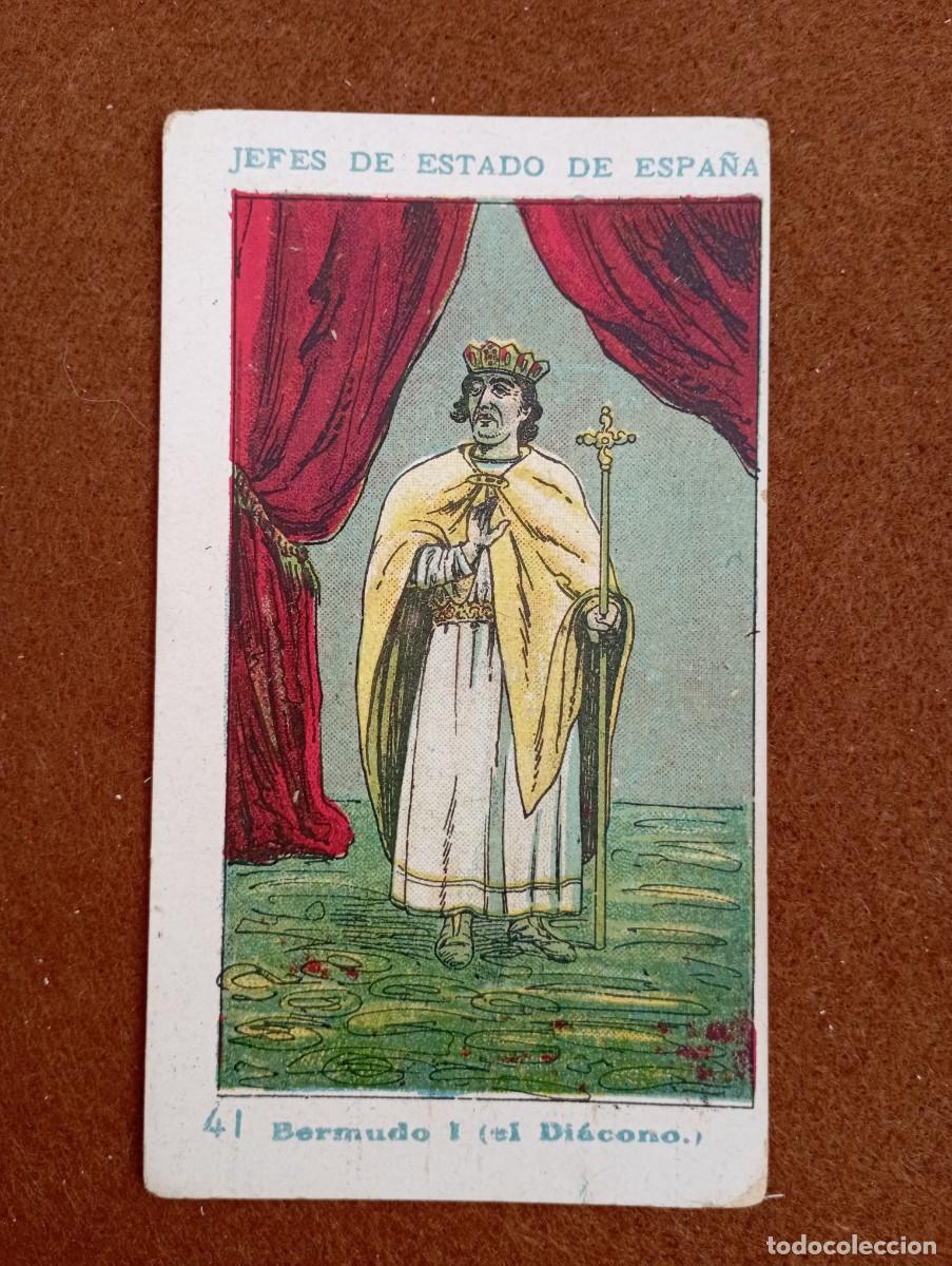 Collezionismo Figurine antiche: cromo n&uacute;mero 41 Bermudo I el diacono de los reyes de Espa&ntilde;a. chocolates amatller. 13x7 cm