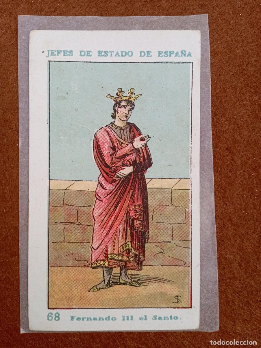 Colecionismo Cromos antigos: cromo n&uacute;mero 68 Fernando III el santo de los reyes de Espa&ntilde;a. chocolates amatller. 13x7 cm