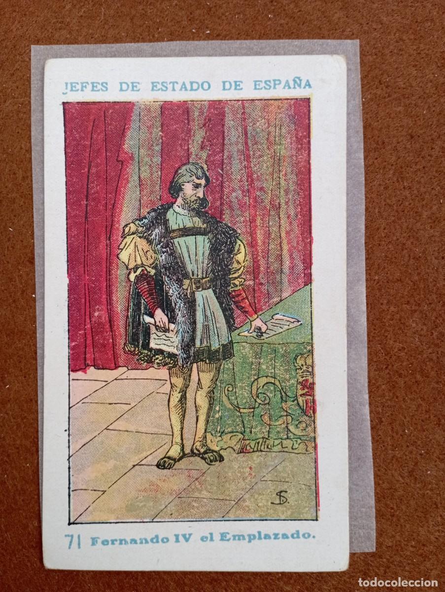 Colecionismo Cromos antigos: cromo n&uacute;mero 71 Frenando IV el emplazado de los reyes de Espa&ntilde;a. chocolates amatller. 13x7 cm