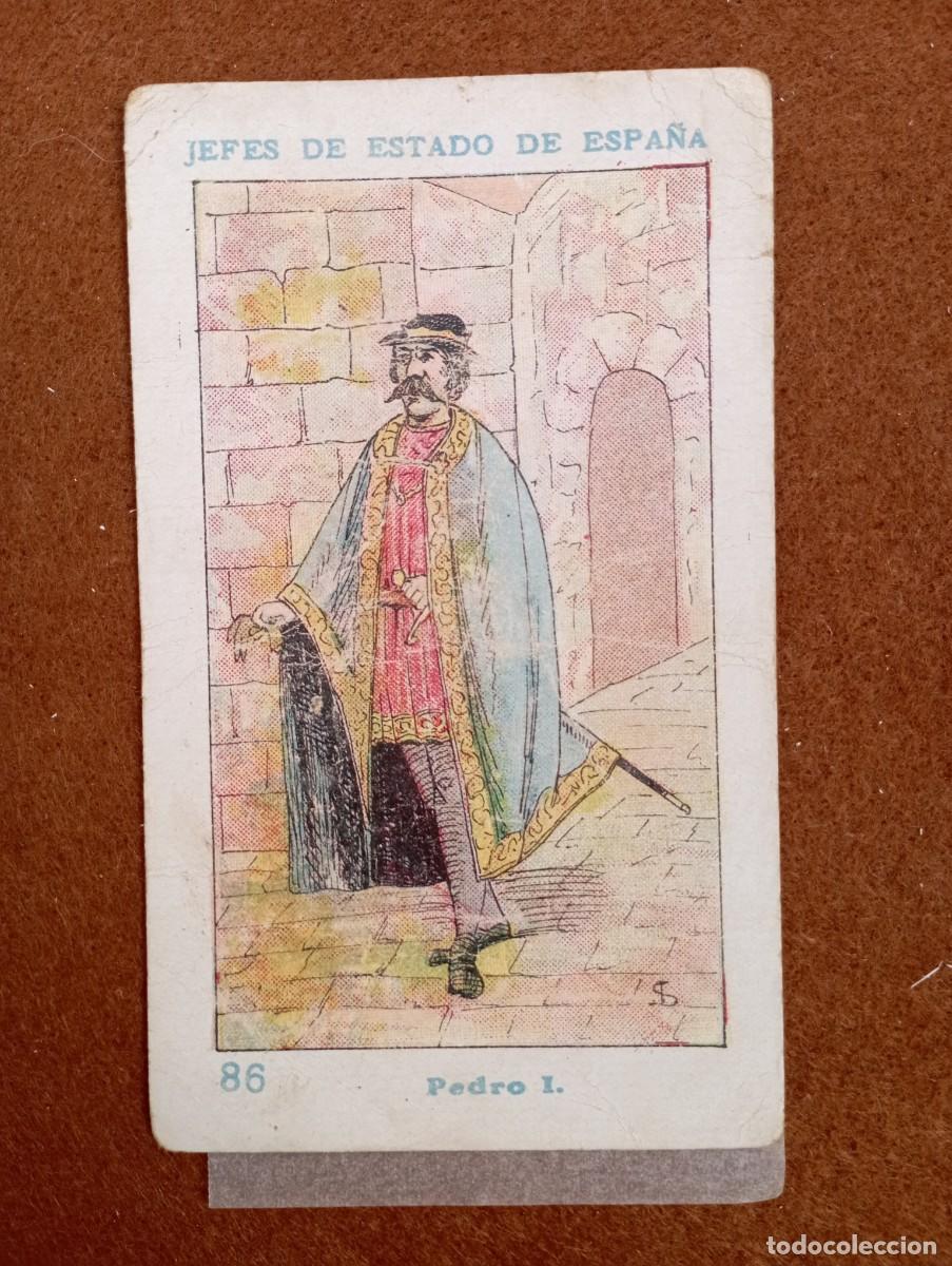 Sammeln alte Sammelbilder: cromo n&uacute;mero 86 Pedro I de los reyes de Espa&ntilde;a. chocolates amatller. 13x7 cm
