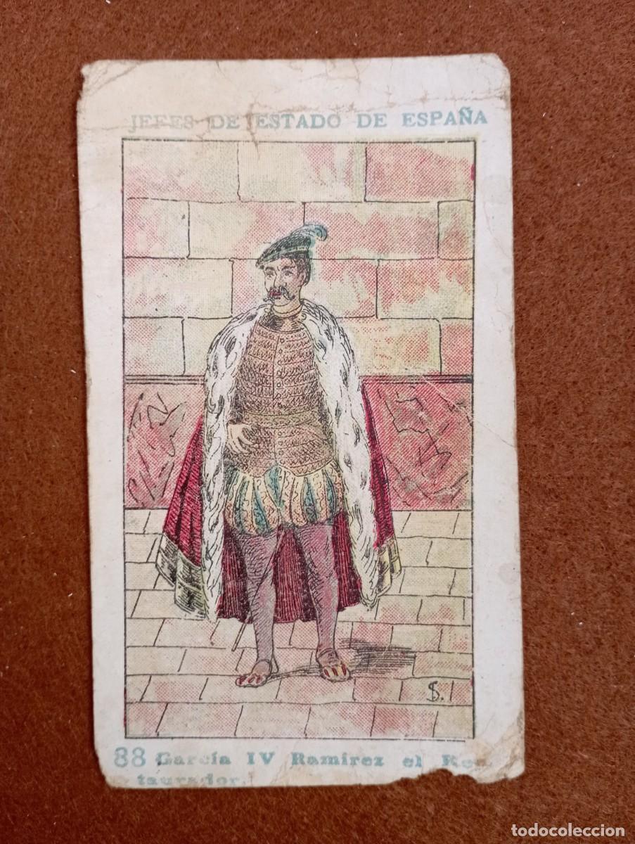 Collectable Antique Stickers: cromo n&uacute;mero 88 Garcia IV Ramirez el restaurado de los reyes de Espa&ntilde;a. chocolates amatller. 13x7 cm