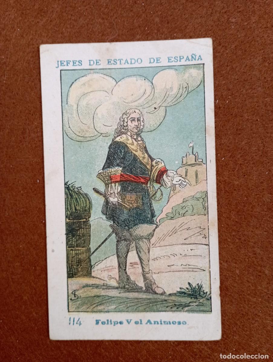 Sammeln alte Sammelbilder: cromo n&uacute;mero 114 Felipe V el animoso de los reyes de Espa&ntilde;a. chocolates amatller. 13x7 cm