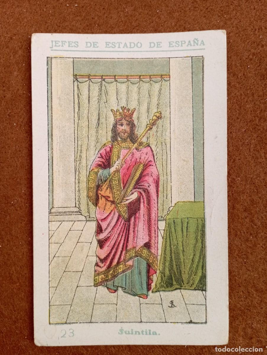 Coleccionismo Cromos antiguos: cromo n&uacute;mero 23 Suintila de los reyes de Espa&ntilde;a. chocolates amatller. 13x7 cm