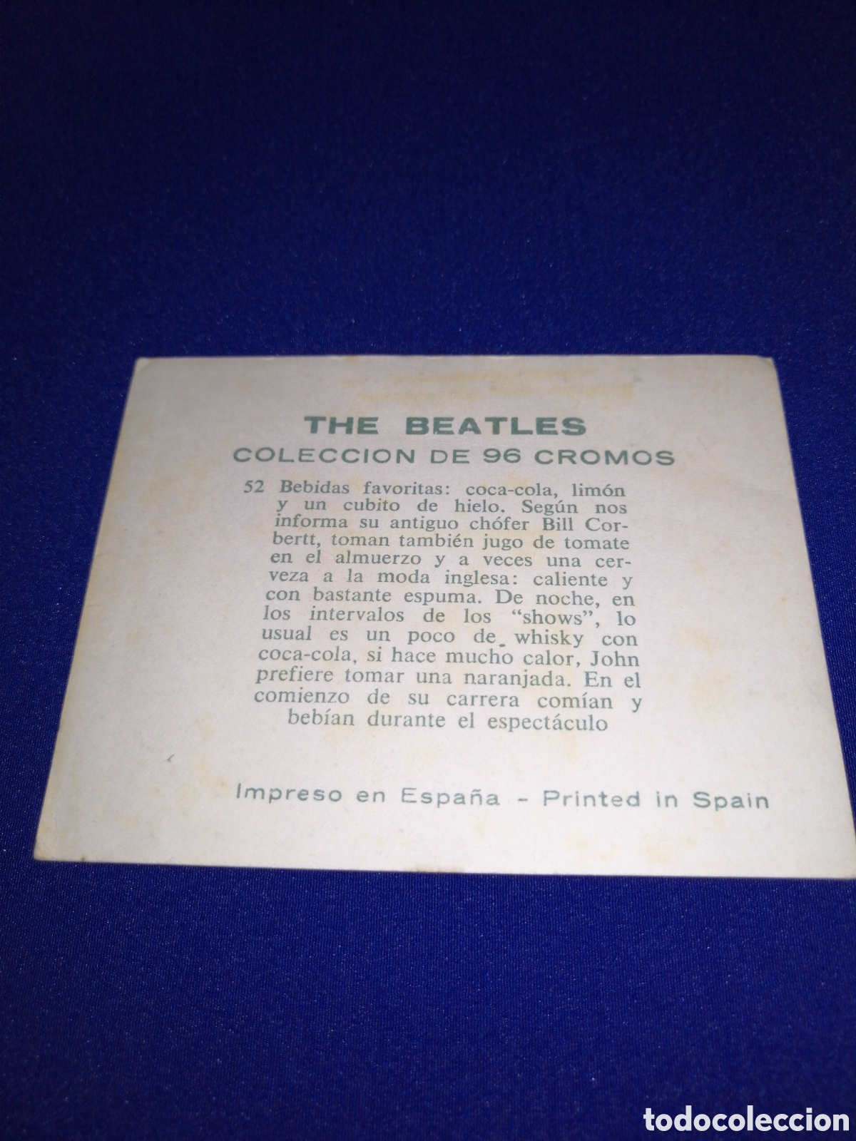 Coleccionismo cromos antiguos: THE BEATLES N&Uacute;MERO 52 - Foto 2