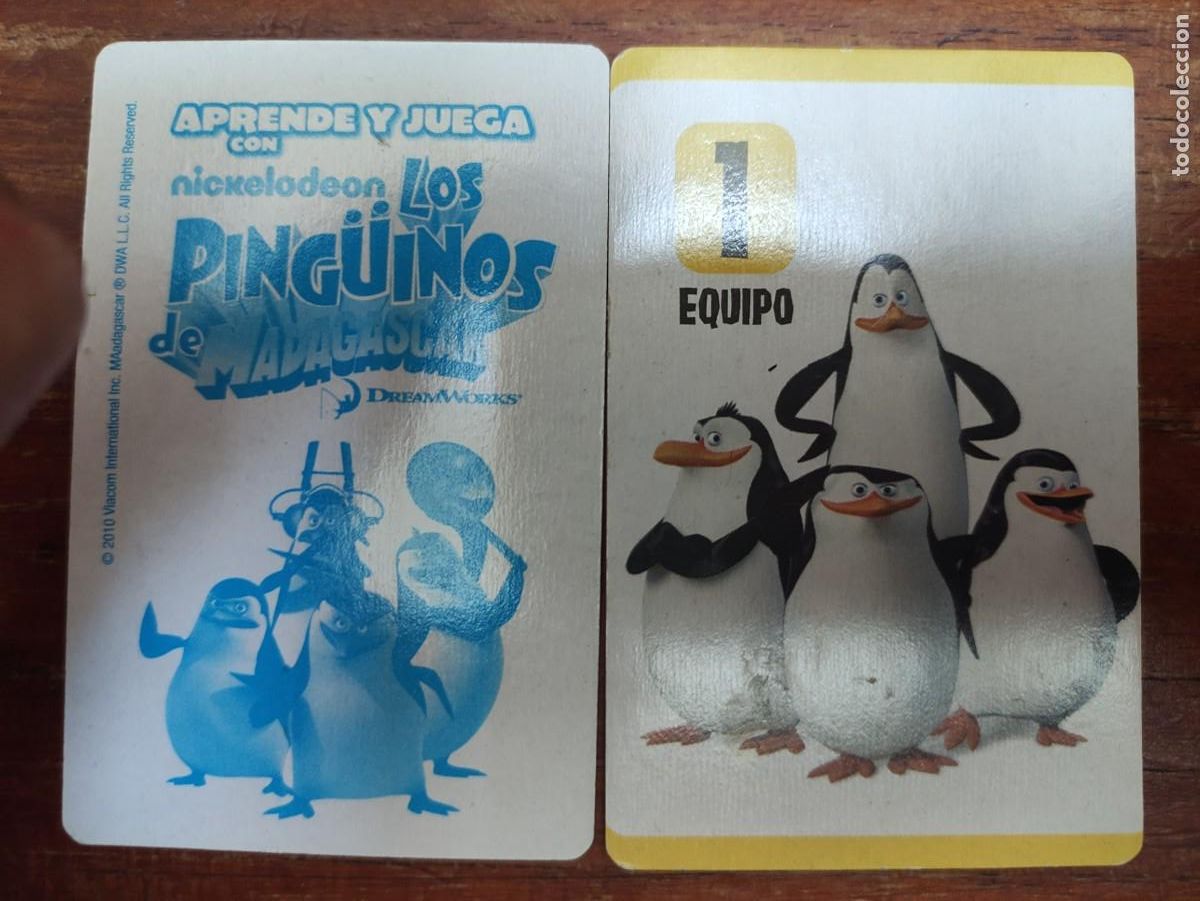 Coleccionismo Cromos antiguos: 43 Ping&uuml;inos de Madagascar, Nickelodeon